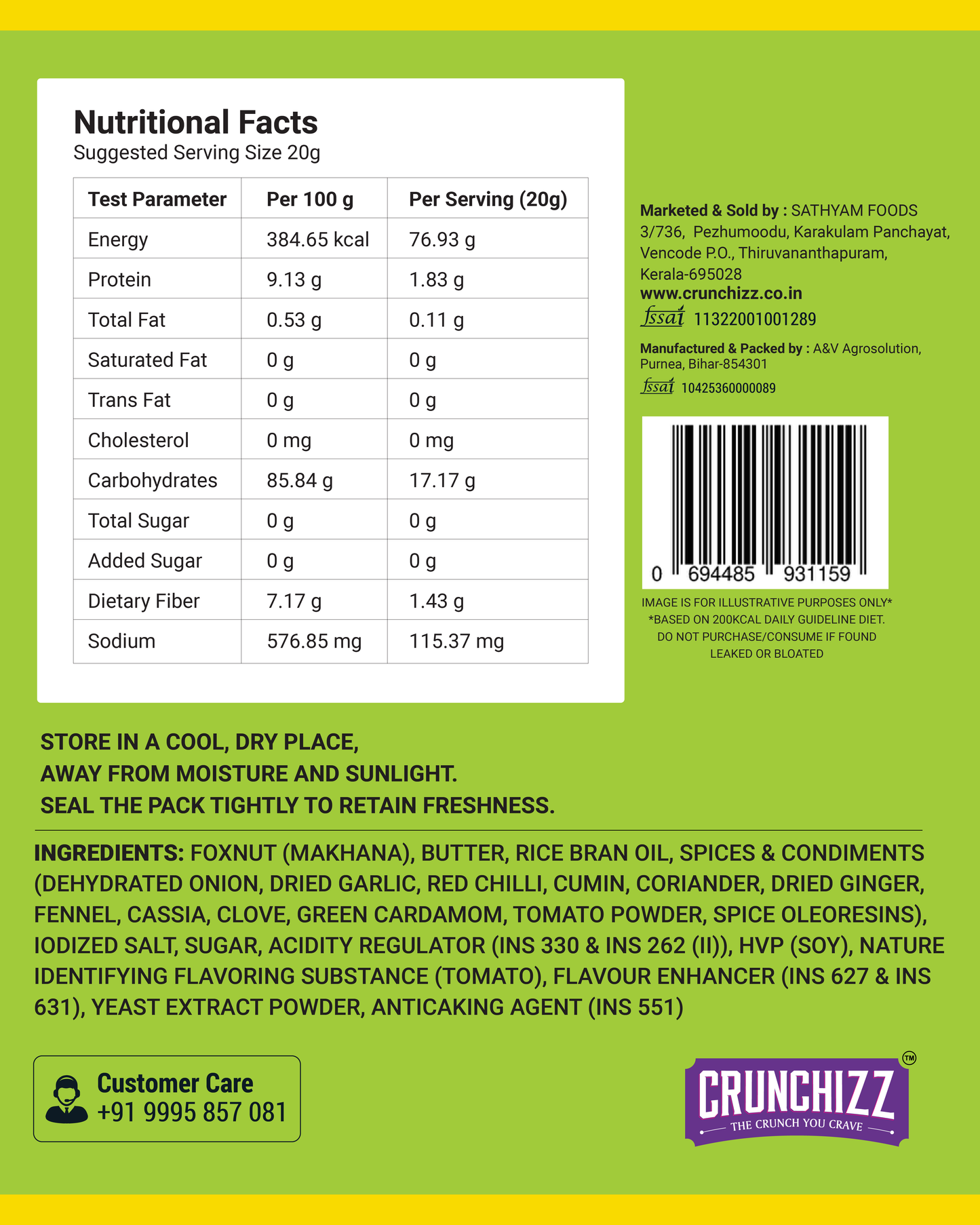 Crunchizz Makhana Seasoning Combo Pack |Tangy Tomato+ Magic Masala | 2 x 80g (160g) | Premium Flavour Sprinkle for Roasted Makhana